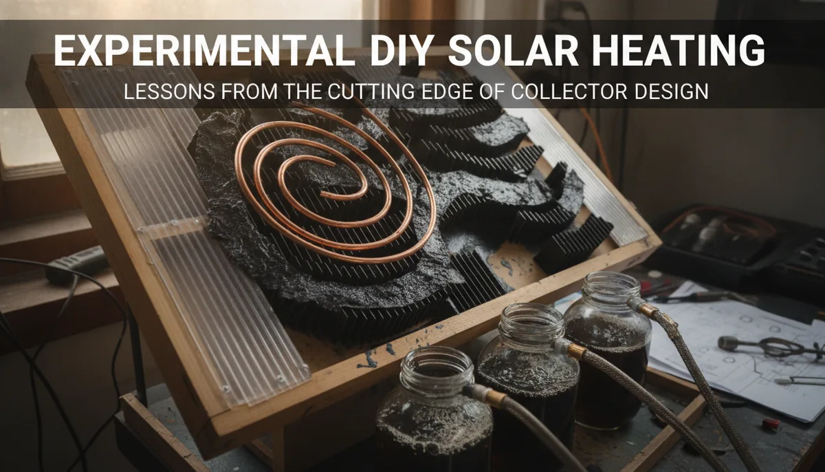 Experimental DIY Solar Heating: Lessons from the Cutting Edge of Collector Design visual summary
