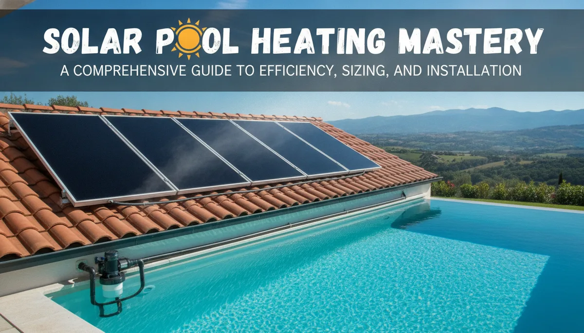Solar Pool Heating Mastery: A Comprehensive Guide to Efficiency, Sizing, and Installation visual summary