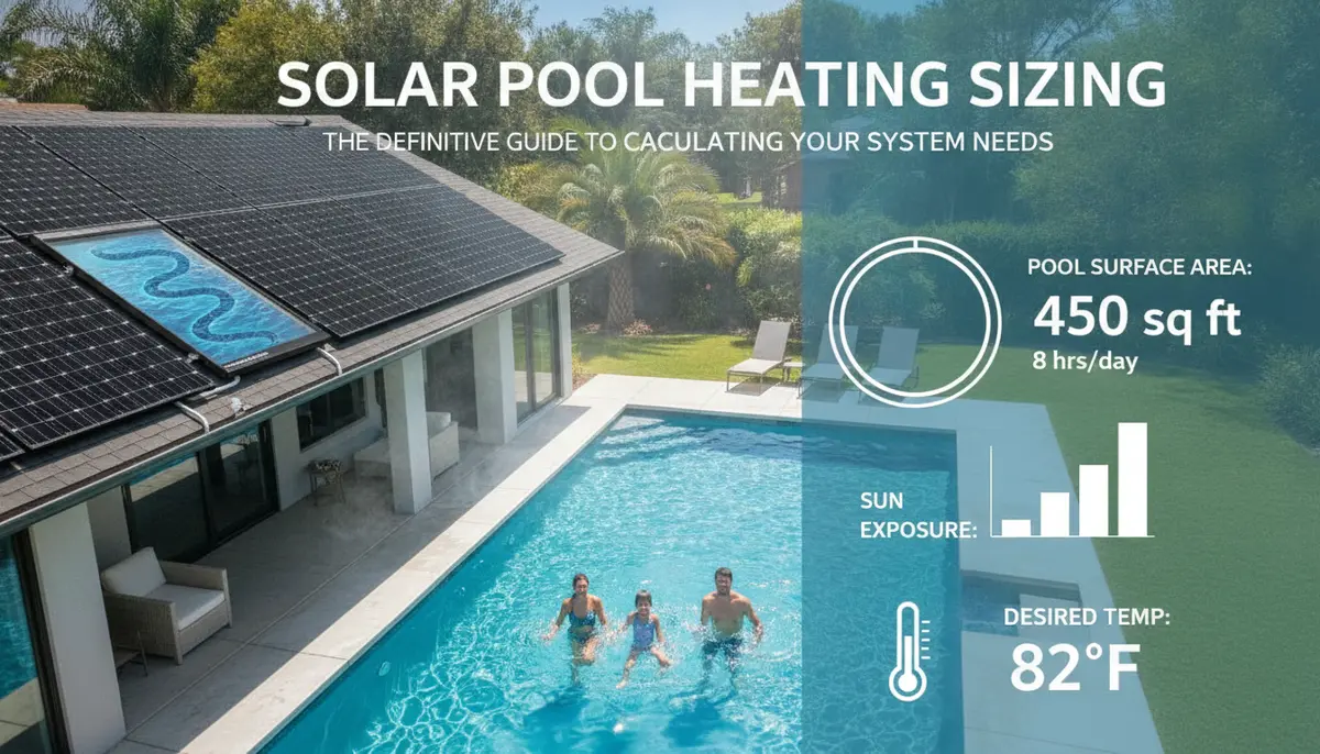 Solar Pool Heating Sizing: The Definitive Guide to Calculating Your System Needs visual summary